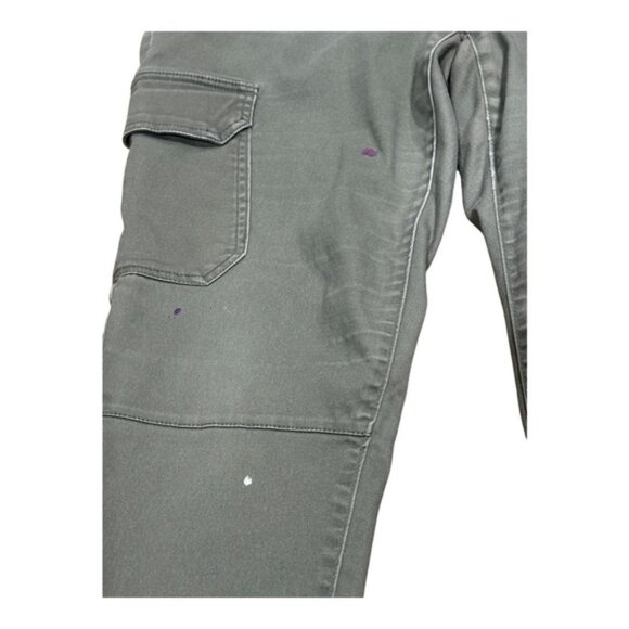 mySTYLE Cargo Pants Womens Plus 18 Olive Drawstring Jogger Pockets Tapered Leg - Picture 2 of 8